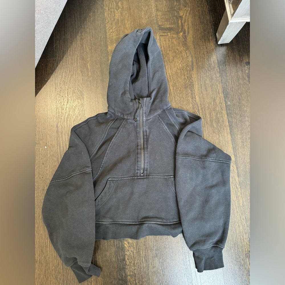 Lululemon Scuba Half-Zip Hoodie- black xs/s